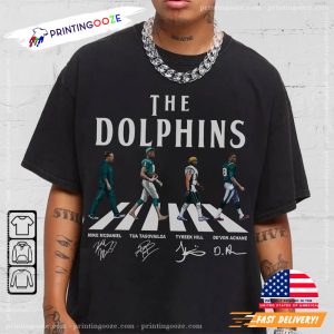 The Dolphins Football Team Abby Road Signtures Tee 1