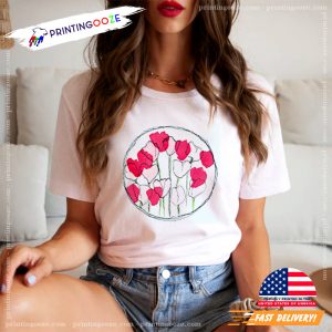 Watercolour Poppies Wreath remembrance day Basic Shirt