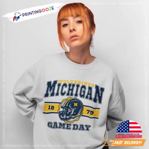 Wolverine Michigan 1879 Game Day Football T Shirt 2