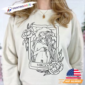 Zodiac Virgo tarot card shirt 2