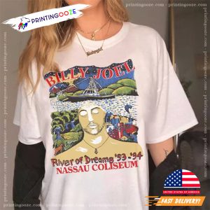 billy joel river of dreams Concert 93 94 Vintage Comfort Colors Tee