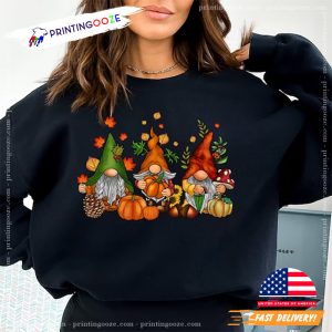 cute gnome Fall Shirt, Gift For Thanksgiving 2