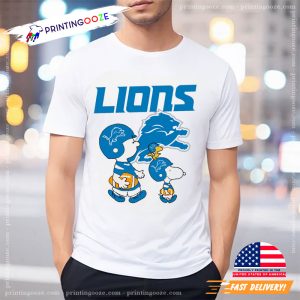 detroit lions nfl Snoopy And Charlie Brown Peanuts Shirt 1