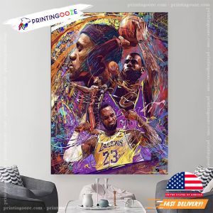 lebron james 2023 Watercolor Painting Poster