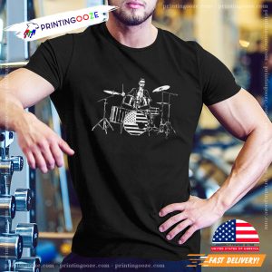 Abraham Lincoln drumming music band Tee