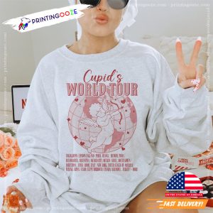 Cupid's World Tour, Funny Valentine Quotes Shirt 2