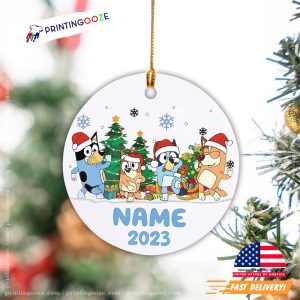 Customized Family Bluey 2023 Ornament 1