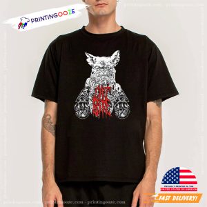 Doombite Zip Up Catrite Artwork T shirt