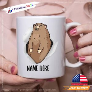 Funny Personalized Groundhog Custom Name Coffee Mug