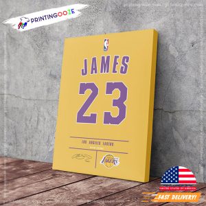 Lebron James Jersey 23 Art Los Angeles Lakers NBA Wall Art 2