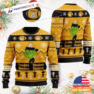 NFL Pittsburgh Steelers The Grinch Ugly Christmas Sweater