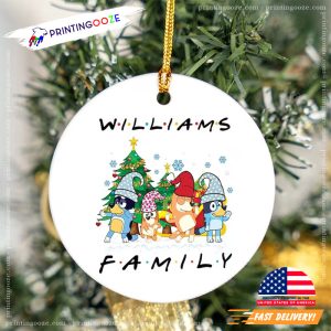 Personalized FAMILY Bluey 2023 Ornament 3