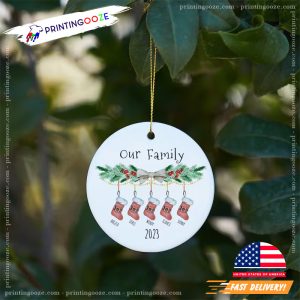 Personalized Our Family Hanging Stockings 2023 Ornament 1