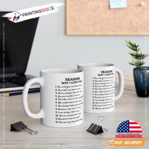 Reasons Why I Love You List valentines mug 1