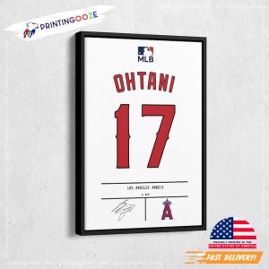 Shohei Ohtani Jersey Art Los Angeles Angels MLB Poster