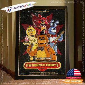 Vintage Five Nights at Freddy's Movie Poster