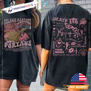 Vintage melanie martinez concert tour Portals Tracklist 2 Sided T Shirt