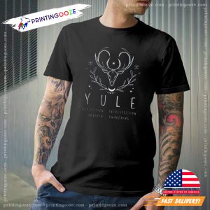 Yule Holiday T Shirt, winter solstice 2024 Merch