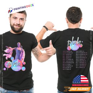 pink summer carnival 2023 Tracklist Tour Graphic 2 Sided T Shirt
