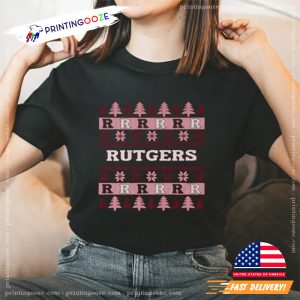 rutgers scarlet knights Holiday Christmas Tree T Shirt