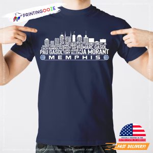 Memphis Skyline nba vancouver team T Shirt 3