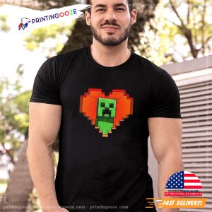 Minecraft Creeper Valentine Shirt