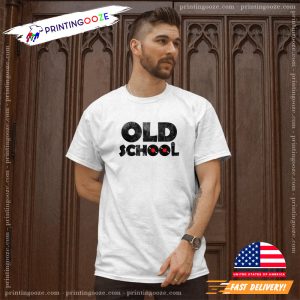 Old School Hip Hop DJ Record & Mic T Shirt 3