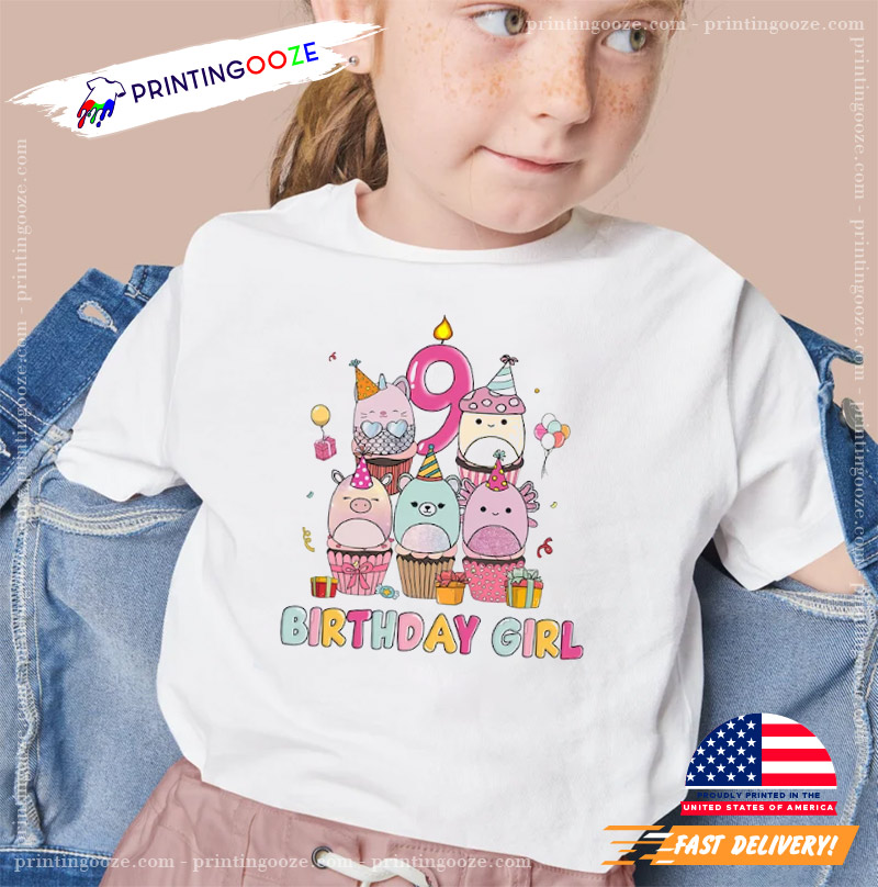 Personalized Squishmallow Birthday Girl Shirt - Printing Ooze