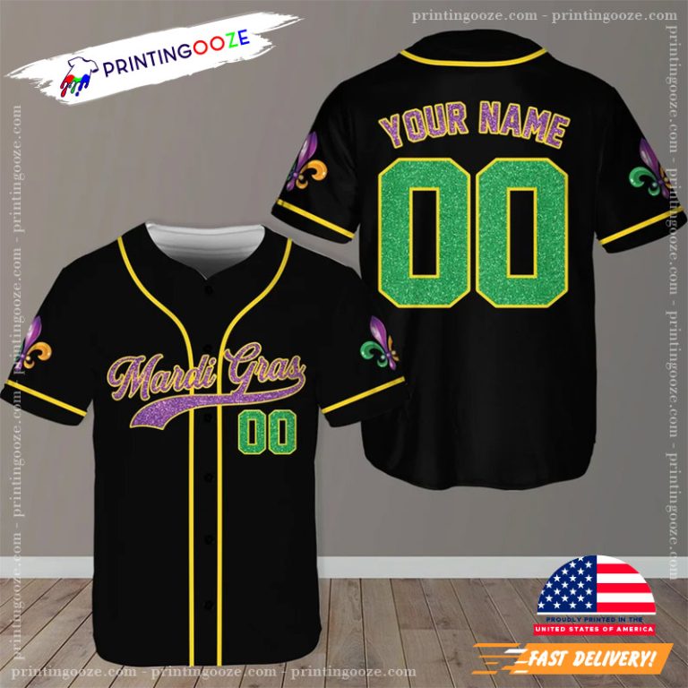 mardi gras baseball jersey