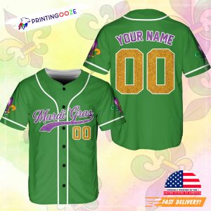 Personalized carnival mardi gras Baseball Jersey No.4