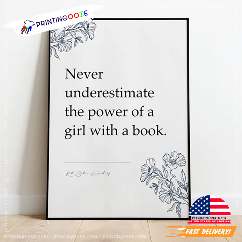 Never Underestimate The Power Of A Girl With A Book - Personalized
