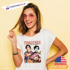 Saint 90s Flower Style Timothee Chalamet T Shirt