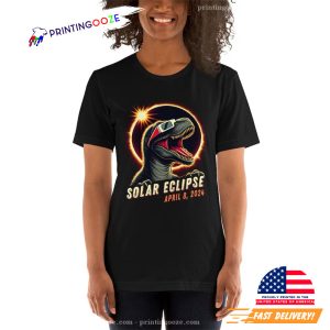 Totality Dinosaur, path of totality solar eclipse 2024 Shirt 3