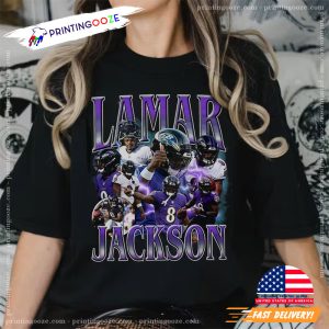 Vintage 90s Graphic Lamar Jackson T Shirt