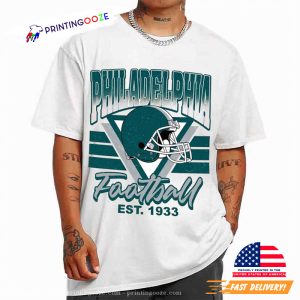 Vintage Philadelphia Eagles Helmets NFL T Shirt 3