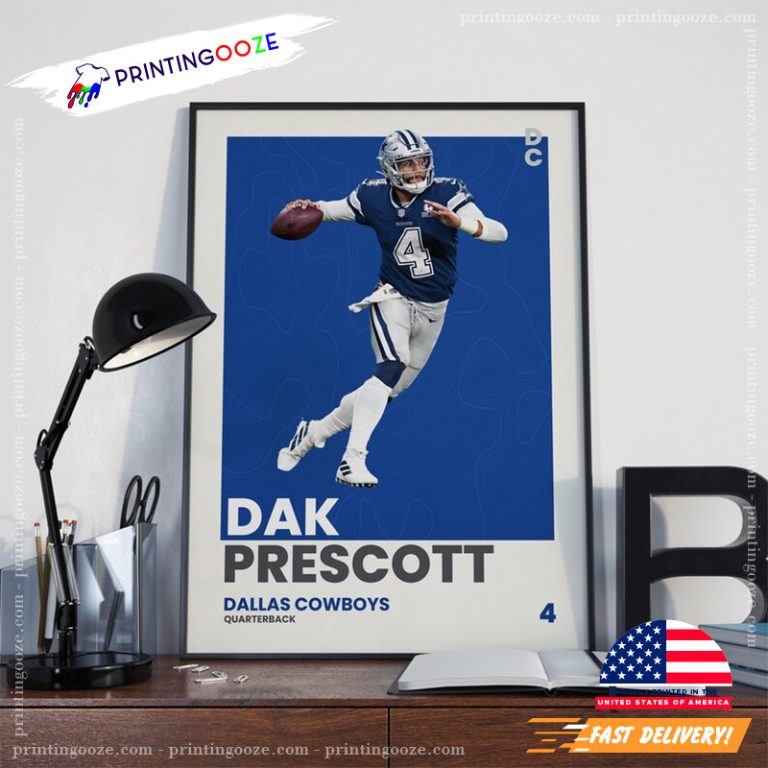 Dak Prescott Of The Dallas Cowboys Poster - Unleash Your Creativity