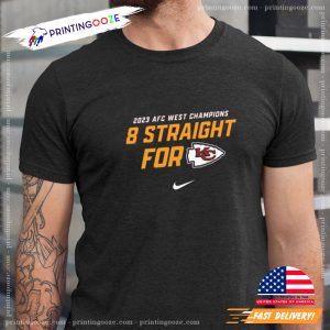 nfl kansas city chiefs, 2023 AFC West Division Champions 8 Straight For T Shirt