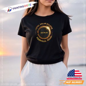 Custom City State april 8 2024 total solar eclipse Shirt 3