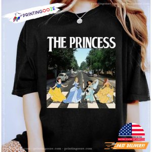 Disney The Princess Walking abbey road crossing Unisex T shirt 4