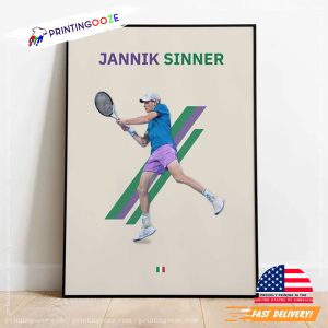 Jannik Sinner Tennis Poster 2