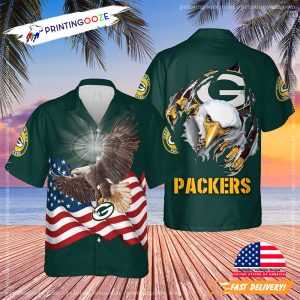 NFL Green Bay Packers Patriot Day Button Hawaiian Shirt 2
