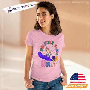 Positive Vibes Only Funny Cowgirl Riding Vibrator T shirt 6