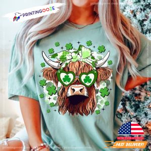 St Patrick's Day Highland Cow Shirt 3