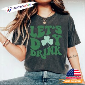 Vintage Lets Day Drink St Patty's Day Comfort Colors Shirt 4