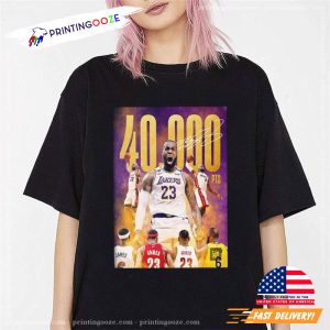 40000 Points NBA lebron james basketball T Shirt