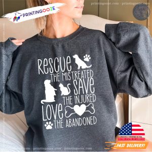 Animal Rescue Gift For Dog Mom personalized pet shirts 2