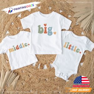 Big Middle Little Sibling To Be Matched sibling day personalized Shirt 2