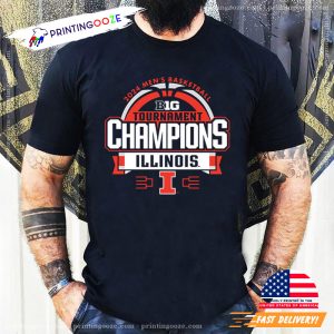 Big Tournament Champions Illinois Big Ten Basketball T Shirt 1