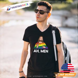 Christian Ah Men Funny Lgbt Gay Pride T Shirt 3
