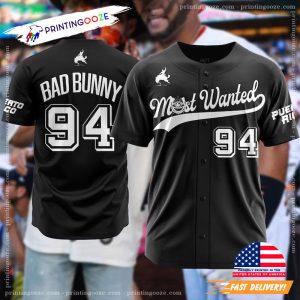 Custom Most Wanted Tour Bad Bunny Baseball Jersey